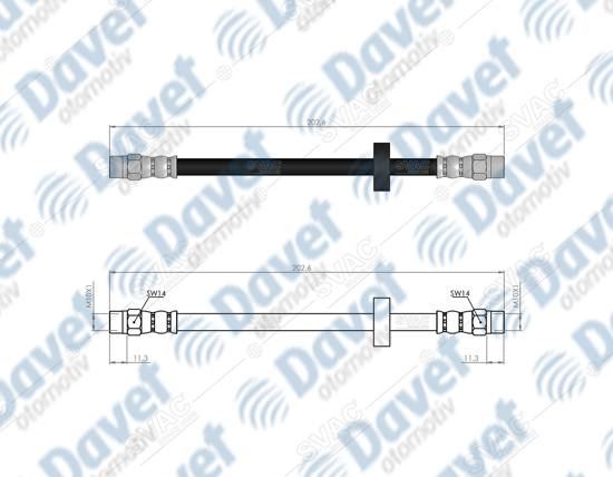 SVAC 100155 Arka Fren Hortumu Vw Polo 75-94  ####